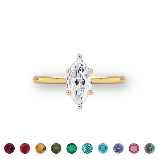 Customize Solitaire Marquise Ring
