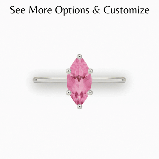 Customize Solitaire Marquise Ring • Sterling Silver
