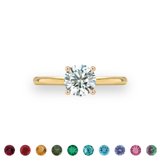 Customize Round Solitaire Ring