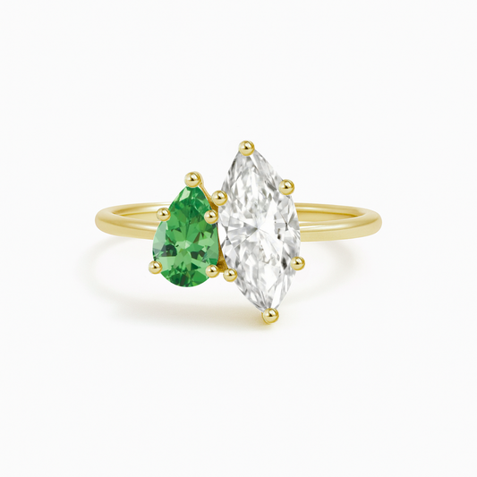 Customize Toi et Moi Ring No.1