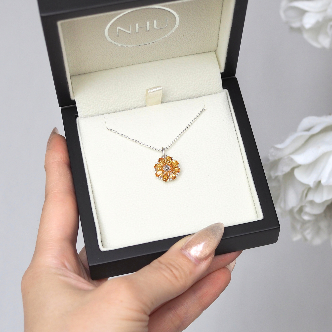 Yellow Day's Eye Pendant • Sterling Silver