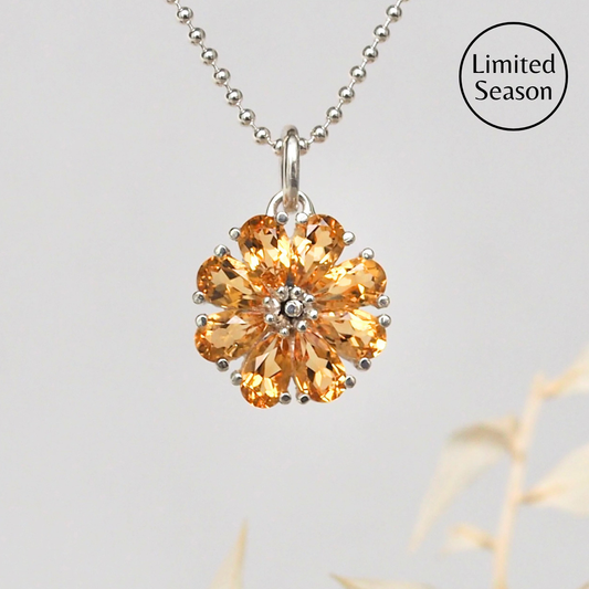 Yellow Day's Eye Pendant • Sterling Silver