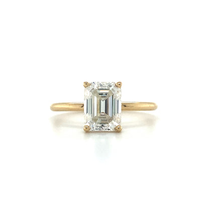 2.0ct Emerald Cut Moissanite Ring