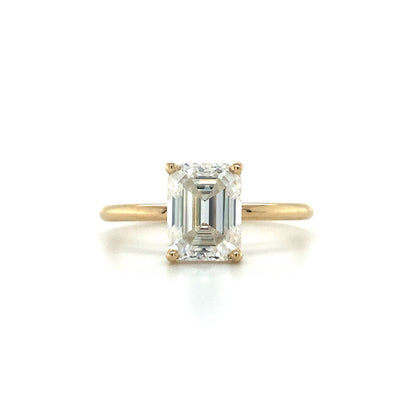 3.0ct Emerald Cut Moissanite Ring