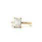 2.0ct Emerald Cut Moissanite Ring