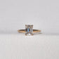 3.0ct Emerald Cut Moissanite Ring