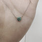 0.8ct Round Green Moissanite Floating Gem Necklace