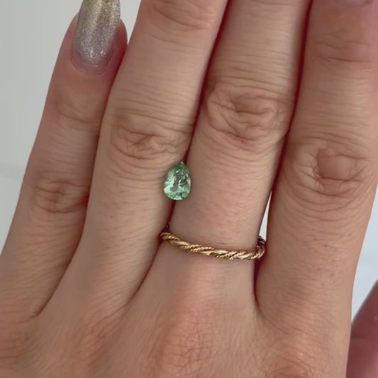 0.67ct Mint Green Pear Tourmaline