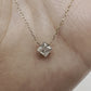 0.8ct Princess Cut Moissanite Floating Gem Necklace