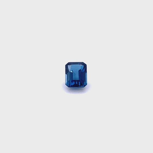 Emerald Cut London Blue Topaz