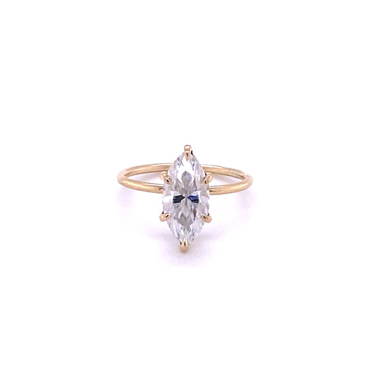 2.0ct Marquise Moissanite Ring