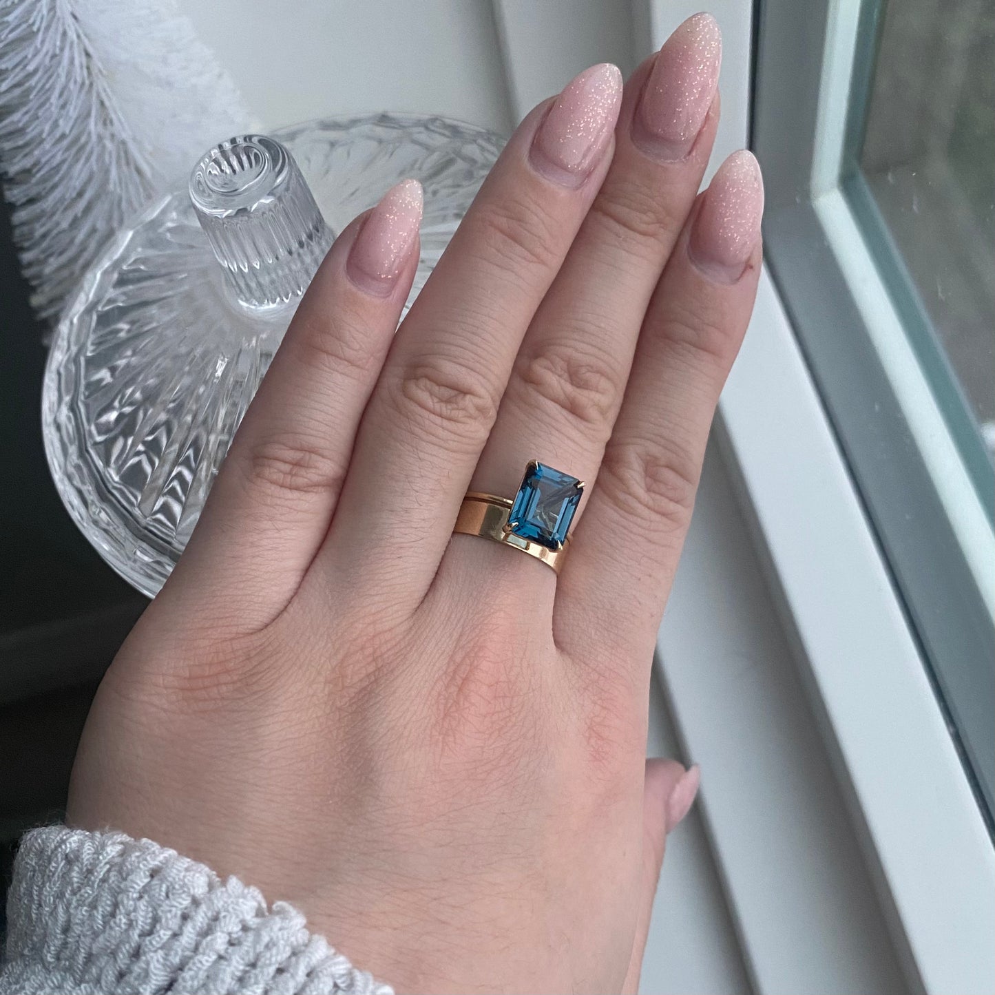 Emerald Cut London Blue Topaz