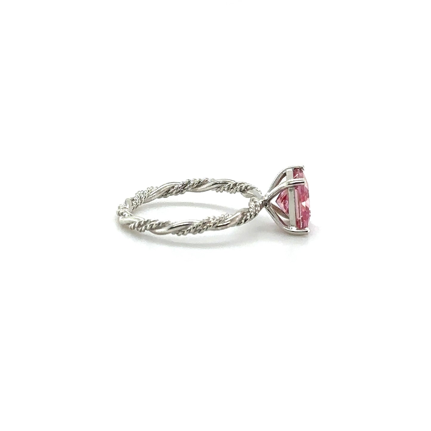 Pink Moissanite Unity Ring • RTS