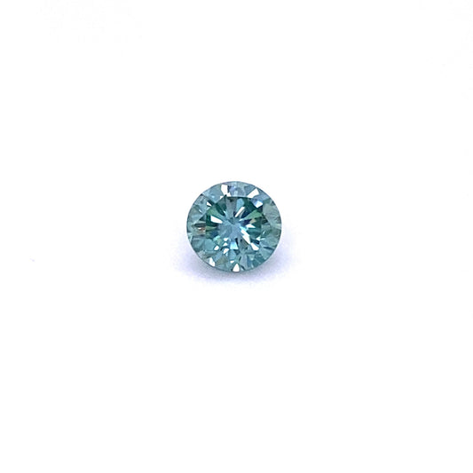 Round Blue Moissanite
