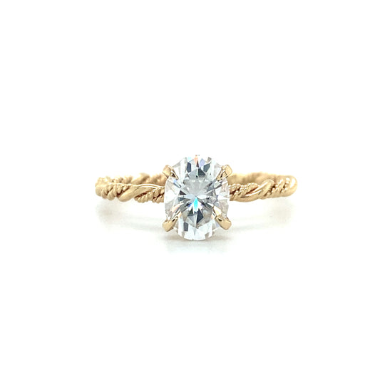1.50ct Oval Moissanite Unity Ring