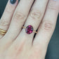 4.06ct Grape Garnet Unity Ring