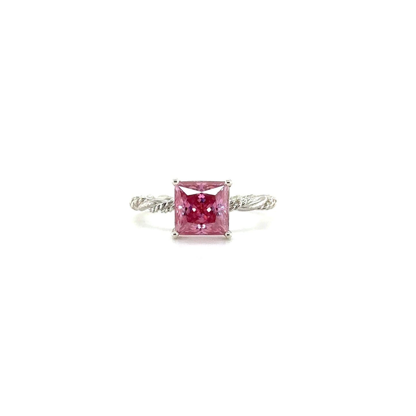 Pink Moissanite Unity Ring