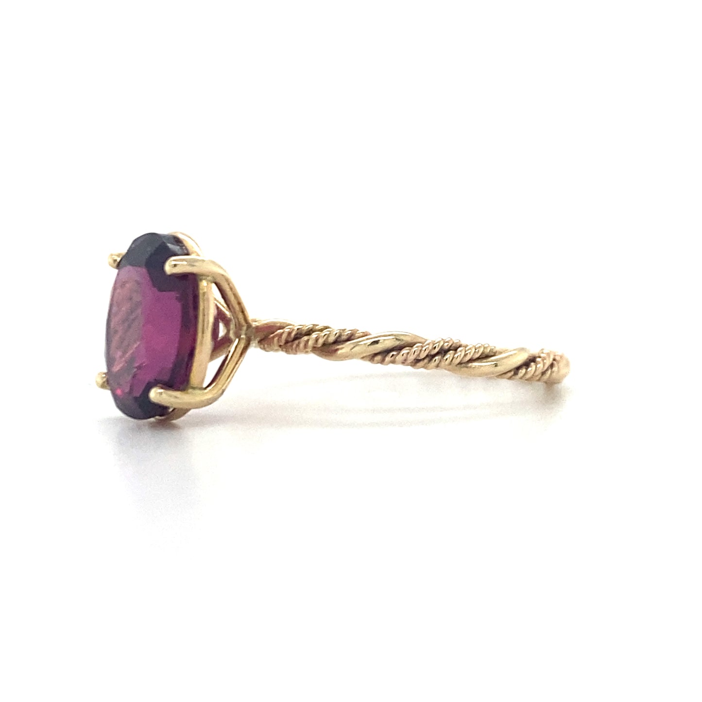 4.06ct Grape Garnet Unity Ring