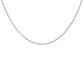 14K White Gold 0.8mm Oval Cable Chain, Adjustable