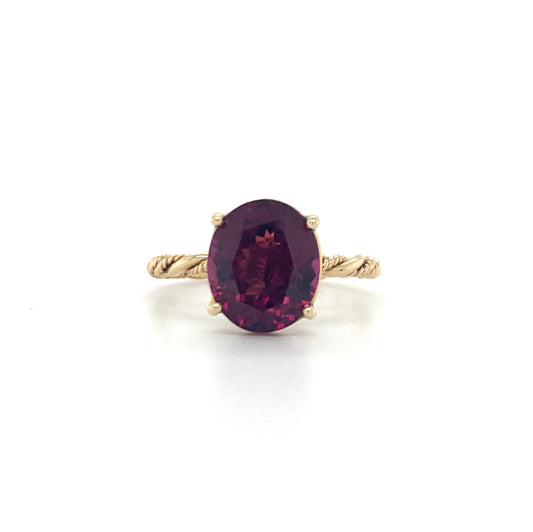 4.06ct Grape Garnet Unity Ring