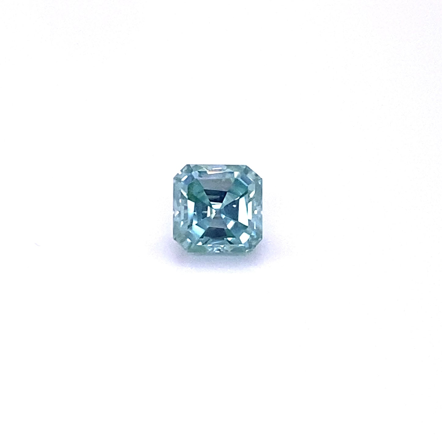 Asscher Cut Blue Moissanite