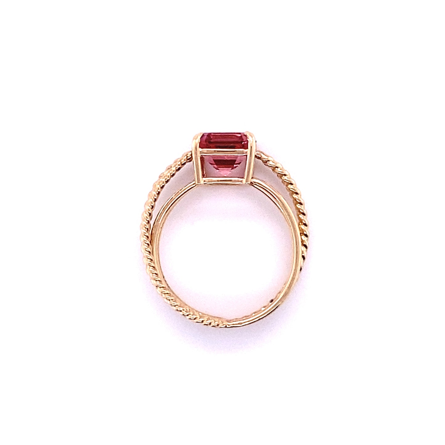 2.1ct Pink Tourmaline Entwined Ring