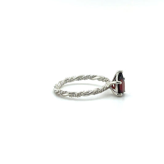Red Garnet Unity Ring