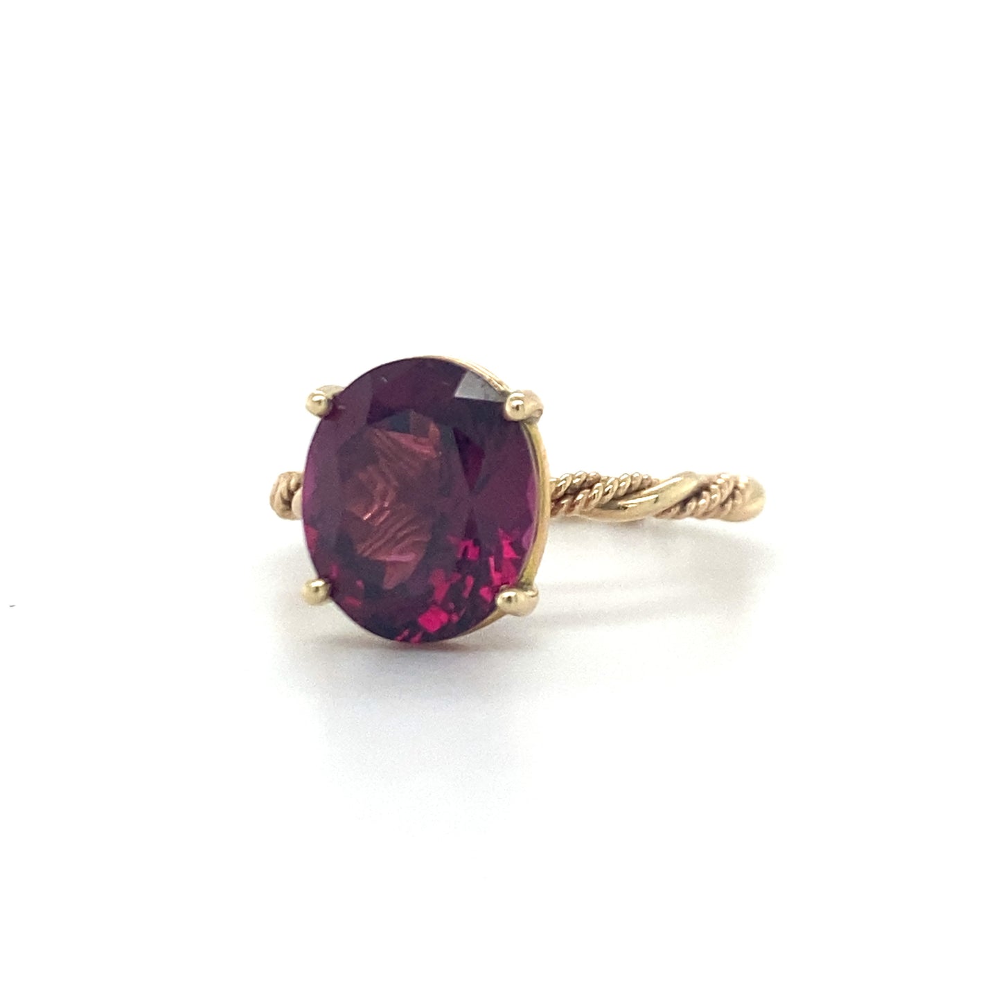 4.06ct Grape Garnet Unity Ring