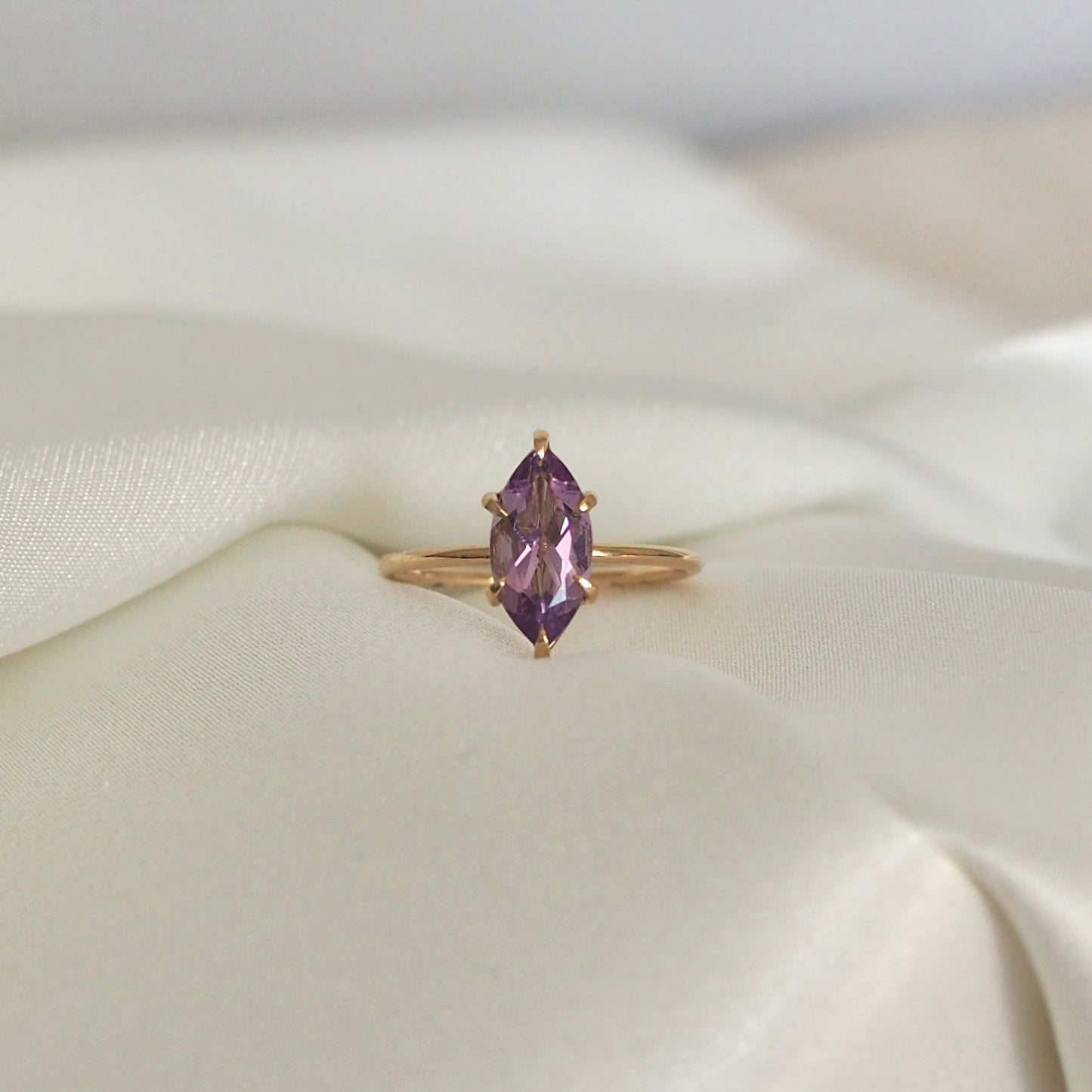 12x6mm Marquise Amethyst Ring