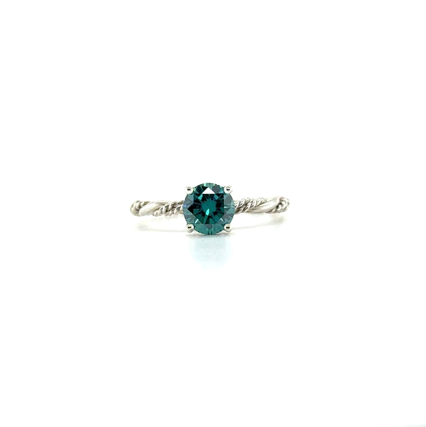 Green Moissanite Unity Ring • RTS